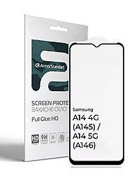 Захисне скло ArmorStandart Full Glue HD для Samsung A14 4G (A145) / A14 5G (A146) Black (ARM66198)