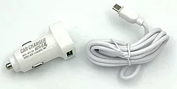Автомобильное зарядное устройство EMY MY-31 2USB 18W 3.6A + micro USB Cable White