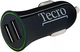 Автомобильное зарядное устройство Tecro 2USB 2.1A Black (TCR-0221AB)