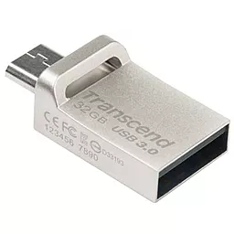 Флешка Transcend 32GB JetFlash OTG 880 Metal Silver USB 3.0 (TS32GJF880S) - мініатюра 3