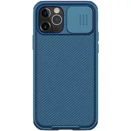 Чехол Nillkin Карбоновая накладка CamShield Pro Magnetic Apple iPhone 12 Pro Max  Blue
