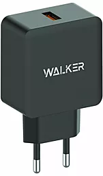 Сетевое зарядное устройство с быстрой зарядкой Walker WH-25 18w QC 3.0 USB-A fast charger black - фото Сетевое зарядное устройство с быстрой зарядкой Walker WH-25 18w QC 3.0 USB-A fast charger black