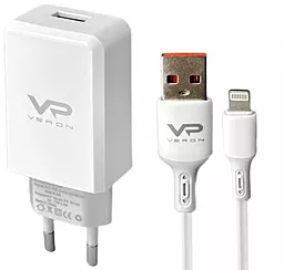 Мережевий зарядний пристрій Veron VR-C13Q 18W 3.0A USB-A + Lightning cable White