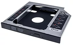 Кишеня для HDD Grand-X 2.5" у відсік приводу ноутбука SATA2/SATA3 12.7мм (HDC-25C)