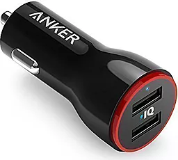 Автомобільний зарядний пристрій Anker PowerDrive 2 24W 2USB V3 Black