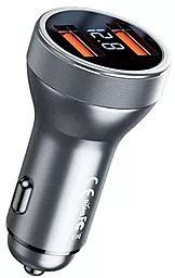 Автомобільний зарядний пристрій Remax RCC325 45w QC3.0 2xUSB-A ports car charger gray - фото Автомобільний зарядний пристрій Remax RCC325 45w QC3.0 2xUSB-A ports car charger gray