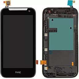 Дисплей HTC Desire 326G с тачскрином и рамкой, Black