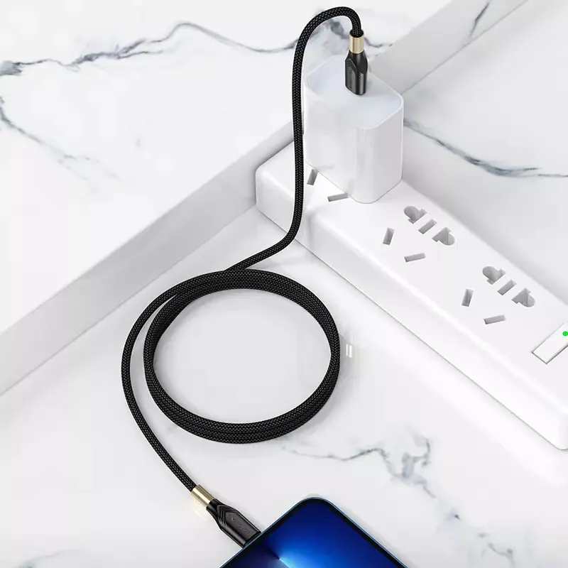 Кабель Borofone BX92 Advantage USB Type-C - Lightning 20w 3a 1м PD сable Black - фото 5