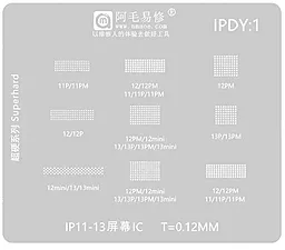 BGA трафарет (для реболлинга) Amaoe IPDY1 TouchIC 0.12 мм - фото BGA трафарет (для реболлинга) Amaoe IPDY1 TouchIC 0.12 мм