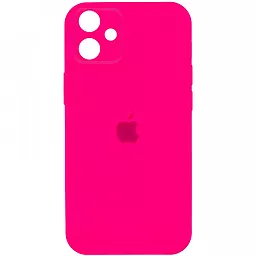 Чехол Silicone Case Full Camera для Apple iPhone 12  Neon Pink