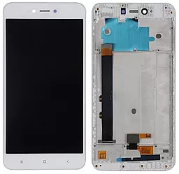 Дисплей Xiaomi Redmi Note 5A, Redmi Y1 Lite з тачскріном і рамкою, White