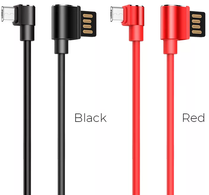 Кабель Hoco U37 Long Roam USB-A - micro USB 12w 2.4a 1.2м cable Black - фото 4