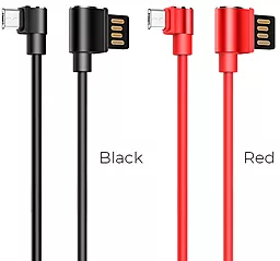 Кабель Hoco U37 Long Roam USB-A - micro USB 12w 2.4a 1.2м cable Black - мініатюра 4 Кабель Hoco U37 Long Roam USB-A - micro USB 12w 2.4a 1.2м cable Black - мініатюра 4