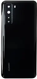 Задняя крышка корпуса Huawei P40 lite 5G со стеклом камеры Midnight Black - фото Задняя крышка корпуса Huawei P40 lite 5G со стеклом камеры Midnight Black