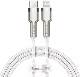 Кабель Baseus Cafule Metal USB Type-C - Lightning 20w 3a 1м PD сable White (CATLJK-A02)