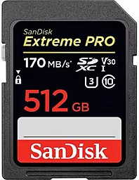 Карта памяти SanDisk SDXC 512GB Extreme Pro Class 10 UHS-I U3 V30 (SDSDXXY-512G-GN4IN)