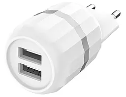 Мережевий зарядний пристрій Hoco C41A Wisdom 2.4a 2xUSB-A ports charger + micro USB cable white - мініатюра 4 Мережевий зарядний пристрій Hoco C41A Wisdom 2.4a 2xUSB-A ports charger + micro USB cable white - мініатюра 4
