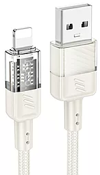 Кабель Hoco U129 U129 Spirit transparent USB-A - Lightning 12w 2.4a 1.2м cable beige - фото Кабель Hoco U129 U129 Spirit transparent USB-A - Lightning 12w 2.4a 1.2м cable beige