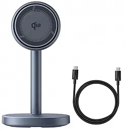 Бездротова док-станція Baseus 2-in-1 15w wireless charger gray (P10273500813-00) - фото Бездротова док-станція Baseus 2-in-1 15w wireless charger gray (P10273500813-00)