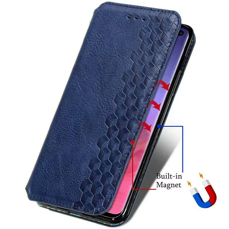 Чехол GETMAN Cubic (PU) для Xiaomi Redmi Note 11 / Note 11S  Синий - фото 5