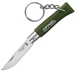 Ніж Opinel Keychain №4 Inox (001743-k) Green - фото Ніж Opinel Keychain №4 Inox (001743-k) Green