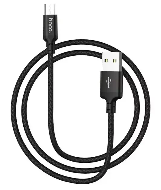 Кабель Hoco X14 Times Speed USB-A - micro USB 12w 2.4a 1м cable Black - фото 4