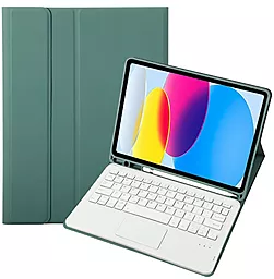 Чехол для планшета BeCover TouchPad с безпроводной клавиатурой для Apple iPad 10.9" (2022, 2024), iPad 11" (2025) Dark Green (712377) - фото Чехол для планшета BeCover TouchPad с безпроводной клавиатурой для Apple iPad 10.9" (2022, 2024), iPad 11" (2025) Dark Green (712377)