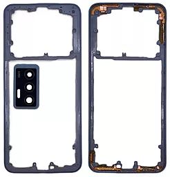 Рамка корпуса Vivo V23e со стеклом камеры Blue - фото Рамка корпуса Vivo V23e со стеклом камеры Blue