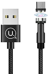 Кабель Usams U59 Rotatable Magnetic USB-A - micro USB 12w 2.4a 1м cable Black - фото Кабель Usams U59 Rotatable Magnetic USB-A - micro USB 12w 2.4a 1м cable Black