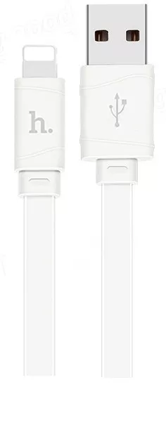 Кабель Hoco X5 Bamboo USB-A - Lightning 12w 2.4a 1м cable White - фото 1