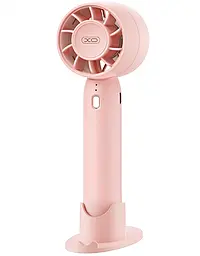 Портативный вентилятор XO MF93 Mini 400mAh настольный, ручной Pink - фото Портативный вентилятор XO MF93 Mini 400mAh настольный, ручной Pink