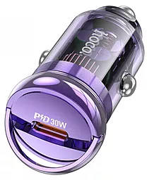 Автомобильное зарядное устройство Hoco Z53 30w PD USB-C car charger purple - фото Автомобильное зарядное устройство Hoco Z53 30w PD USB-C car charger purple