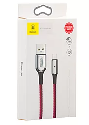 Кабель Baseus X-Type Light USB-A - Lightning 12w 2.4a 0.5м cable Red (CALXD-A09) - мініатюра 2 Кабель Baseus X-Type Light USB-A - Lightning 12w 2.4a 0.5м cable Red (CALXD-A09) - мініатюра 2