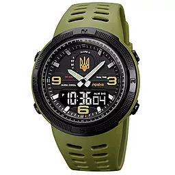 Наручний годинник SKMEI 5561/1655AGBK Ukraine Army Green-Black