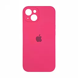 Чехол Silicone Case Full Camera для Apple iPhone 15 Plus hot pink