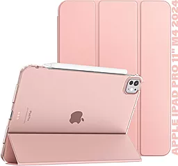 Чехол для планшета BeCover Tri Fold Hard для Apple iPad Pro 11" M4 2024 Pink (711728) - фото Чехол для планшета BeCover Tri Fold Hard для Apple iPad Pro 11" M4 2024 Pink (711728)