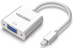 Видео переходник (адаптер) Display Port - VGA 1080p 60hz 0.25m white (YT-C-MV-W) Veggieg