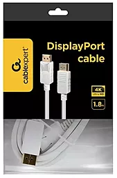 Відеокабель Cablexpert DisplayPort - DisplayPort v1.2 4k 60hz 1.8m white (CC-DP2-6-W) - мініатюра 2