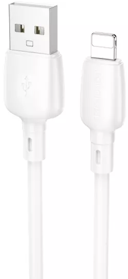Кабель Borofone BX93 USB-A - Lightning 12w 2.4a 1м cable White - фото 1