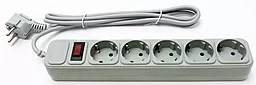 Мережевий фільтр (подовжувач) PrologiX 5 розеток 1.8м сірий (PRS-075P5-18G) - фото Мережевий фільтр (подовжувач) PrologiX 5 розеток 1.8м сірий (PRS-075P5-18G)