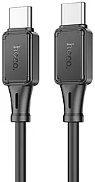Кабель Hoco X101 silicone USB Type-C - Type-C 60w 3a 1м PD cable Black - фото Кабель Hoco X101 silicone USB Type-C - Type-C 60w 3a 1м PD cable Black
