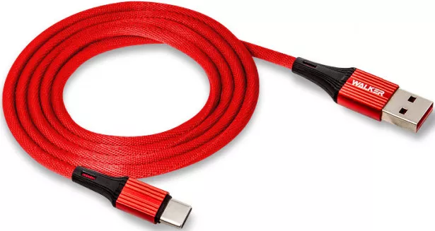 Кабель Walker C705 USB-A - Type-C 15w 3.1a 1м cable Red - фото 1
