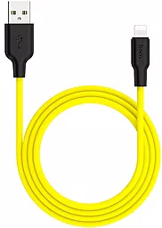 Кабель USB Hoco X21 Plus Silicone Lightning Cable Black/Yellow - миниатюра 2
