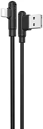 Кабель Hoco X46 Soft Silicone USB-A - Lightning 12w 2.4a 1м cable Black