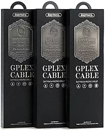 Універсальний кабель Remax RC-070th Gplex 3-in-1 USB-A to Type-C/Lightning/micro USB 12w 2.4a 1м cable Black - мініатюра 3 Універсальний кабель Remax RC-070th Gplex 3-in-1 USB-A to Type-C/Lightning/micro USB 12w 2.4a 1м cable Black - мініатюра 3
