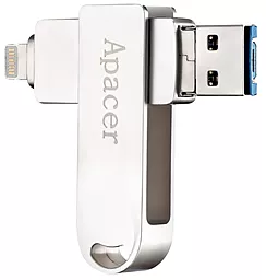 Флешка Apacer AH790 128GB (USB 3.1/Lightning) Silver
