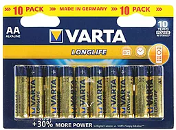 Батарейки Varta AA (LR6) Longlife 10шт