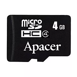 Карта памяти Apacer microSDHC 4GB Class 4 (AP4GMCSH4-RA)
