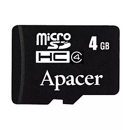 Карта пам'яті Apacer microSDHC 4GB Class 4 (AP4GMCSH4-RA) - фото Карта пам'яті Apacer microSDHC 4GB Class 4 (AP4GMCSH4-RA)