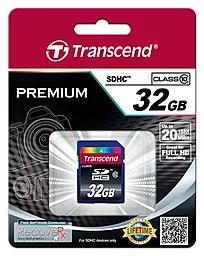 Карта памяти Transcend SDHC 32GB Premium Class 10 (TS32GSDHC10) - миниатюра 2